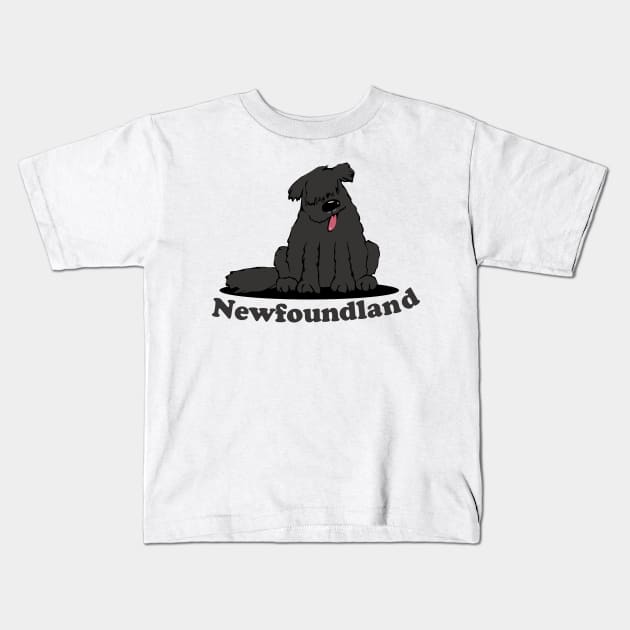 Newfoundland Kids T-Shirt by Johnny_Sk3tch